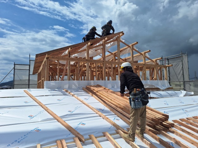 上棟しました。