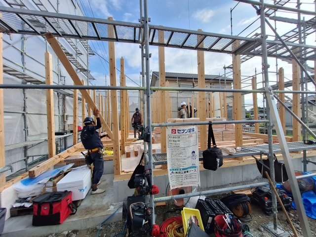 上棟しました。