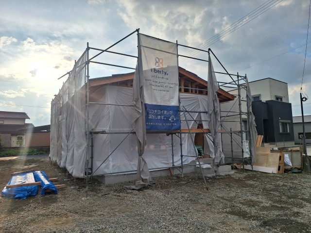 上棟しました。