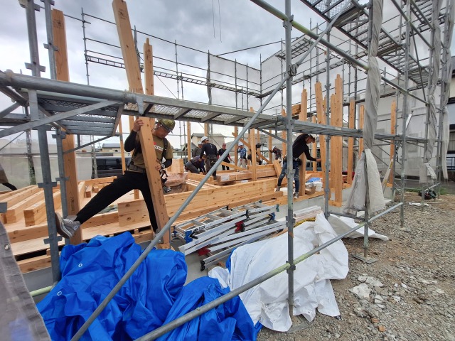 上棟しました。