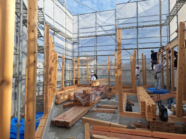 上棟しました。