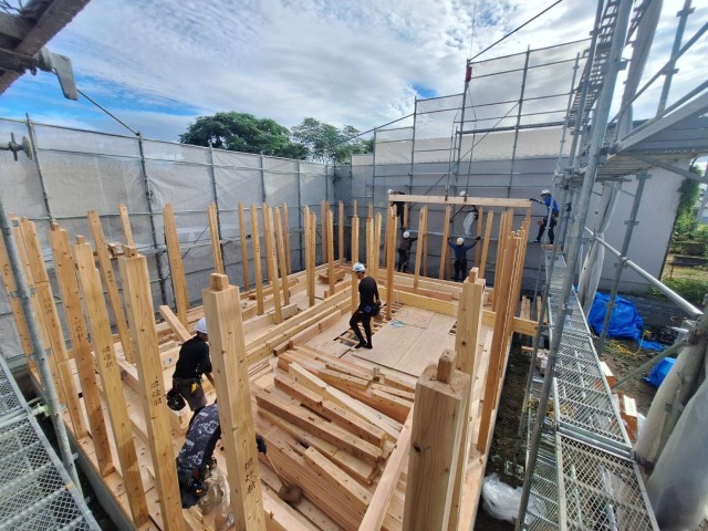 上棟しました。
