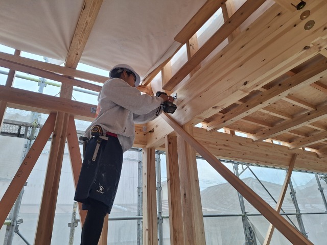 上棟しました。