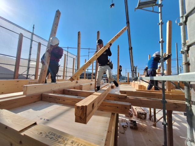 上棟しました。