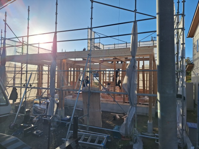 上棟しました。
