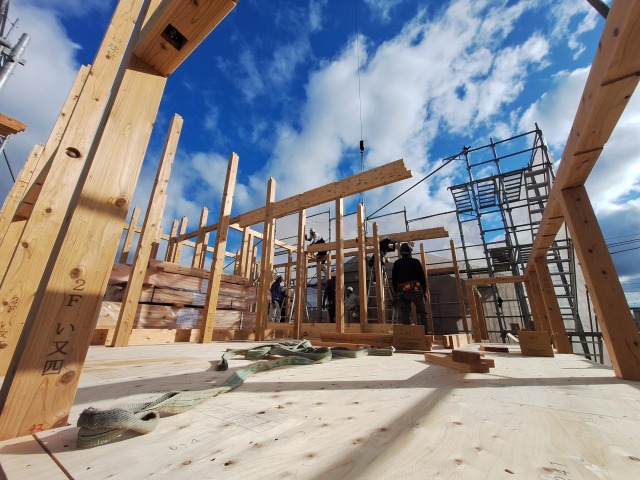 上棟しました。