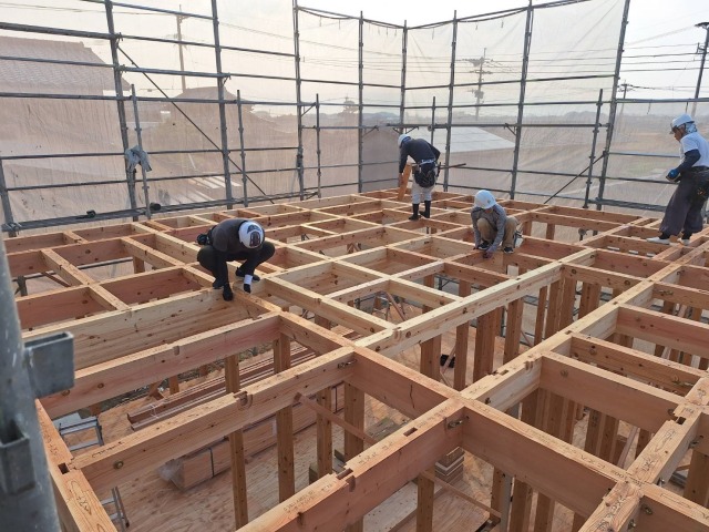 上棟しました。