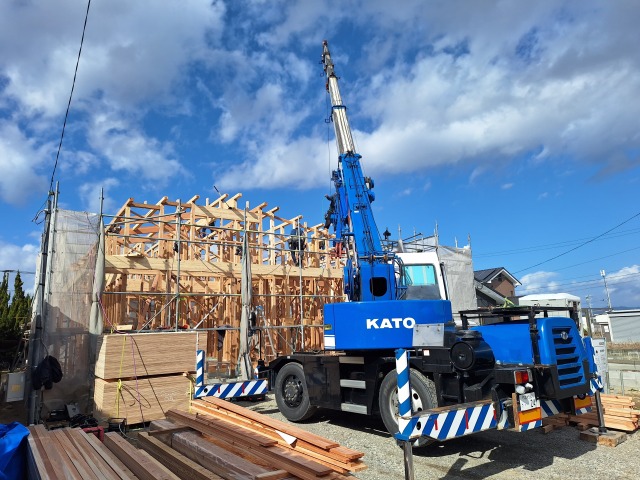 上棟しました。