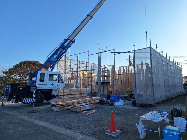 上棟しました。