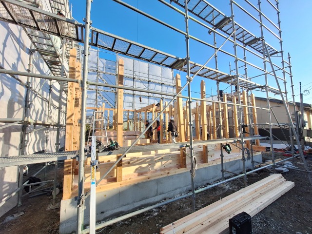 上棟しました。