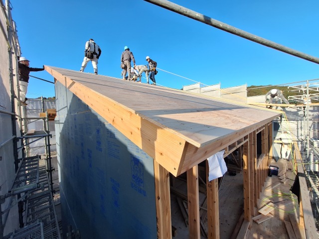 上棟しました。