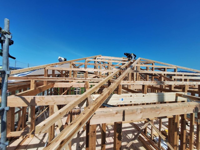 上棟しました。