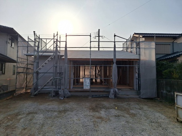 上棟しました。