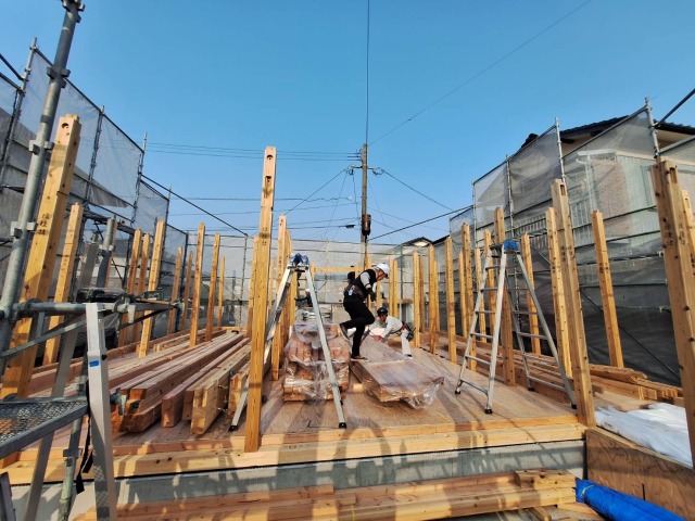 上棟しました。